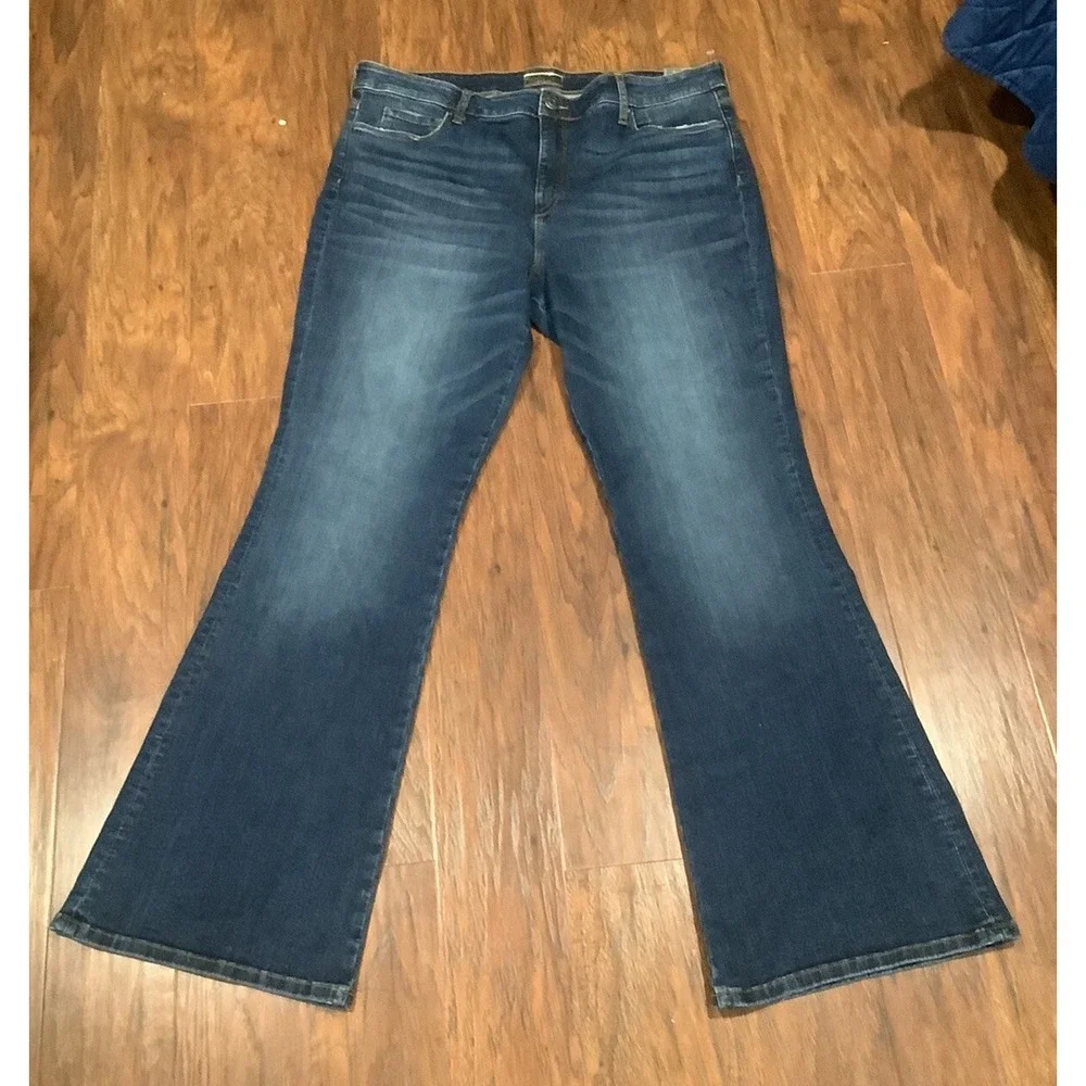 Kut from the Kloth Womens Jeans Blue Ana High Rise FAB AB Flare Size 18